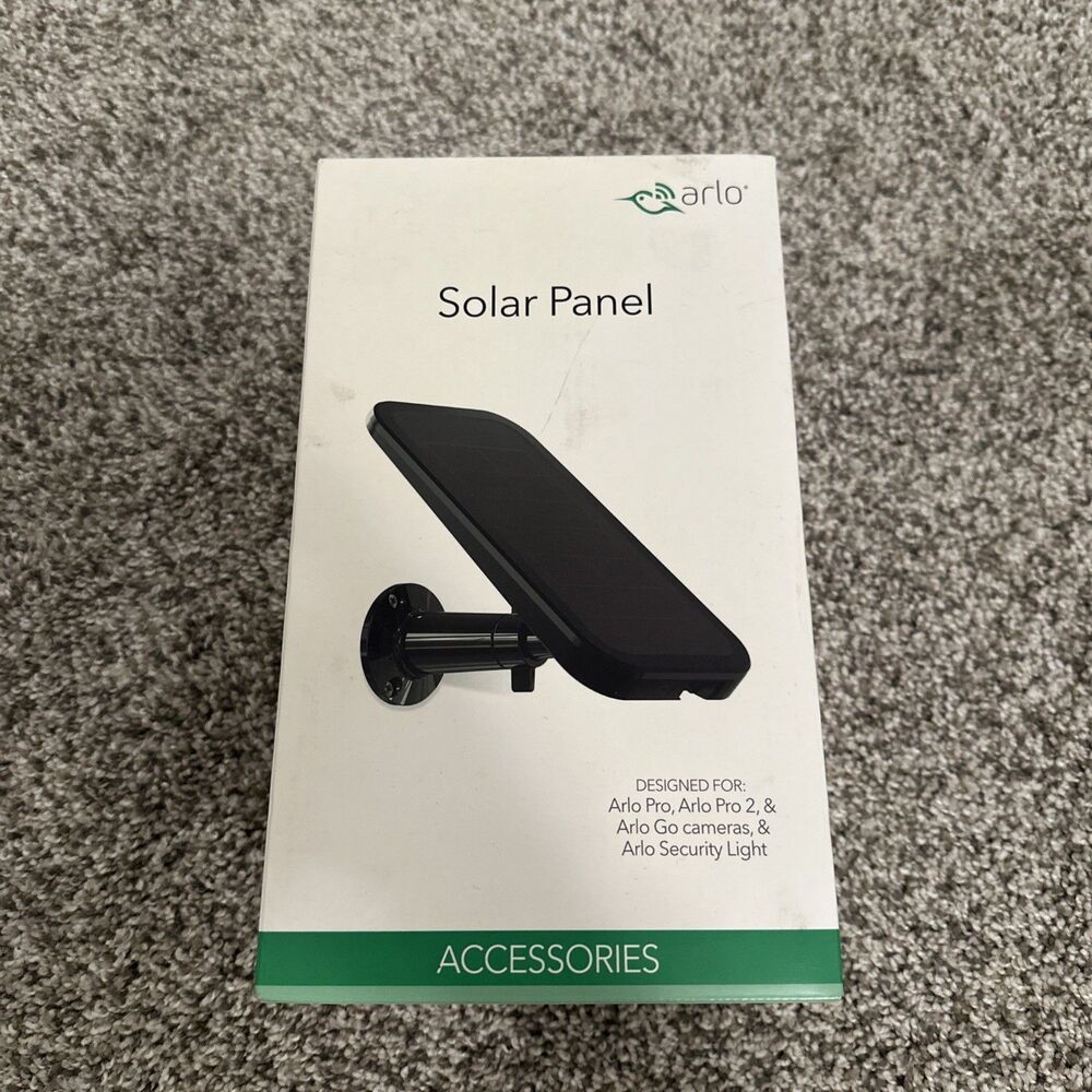 Arlo Solar Panel Arlo Pro, Pro 2 and Arlo Go Compatible VMA4600-10000S Black